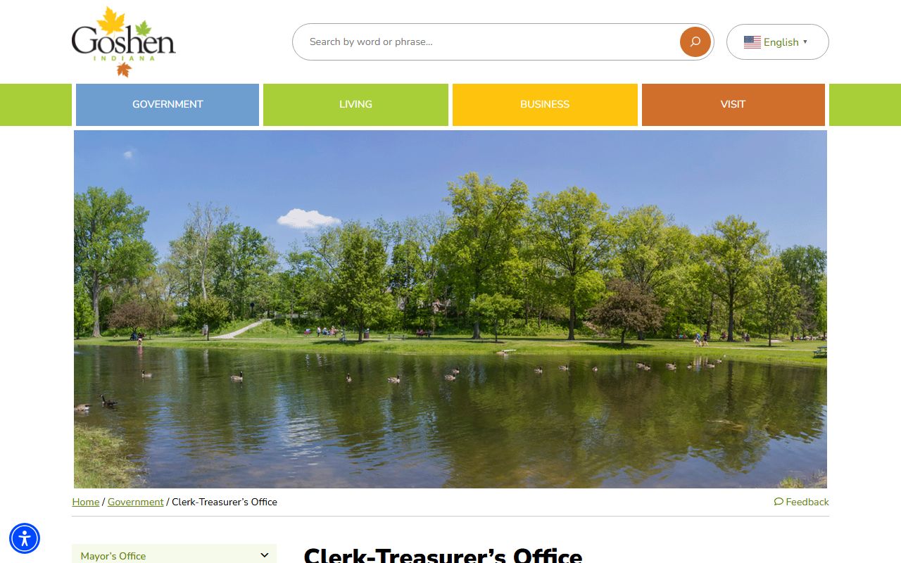 Goshen city clerk resource for divorce decree records in Elkhart County Indiana