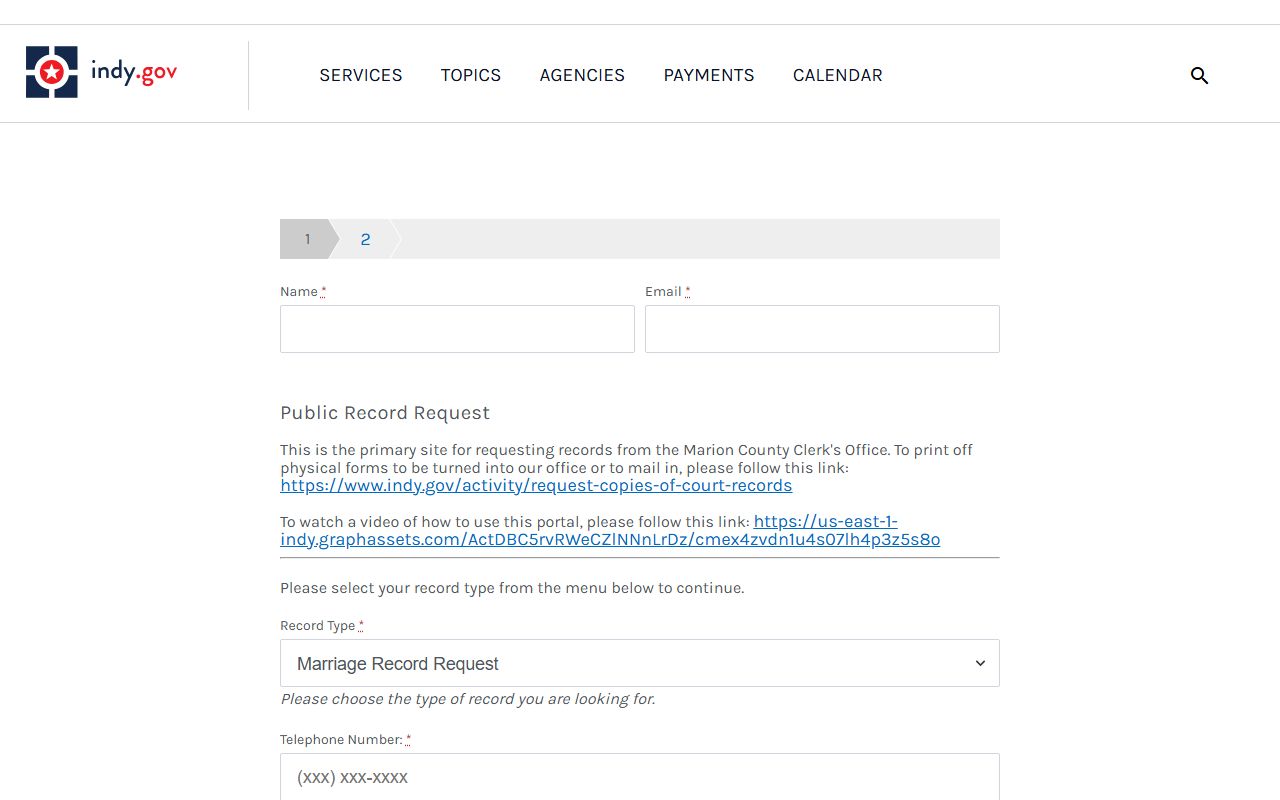 Lawrence city clerk resource for divorce decree records in Marion County Indiana