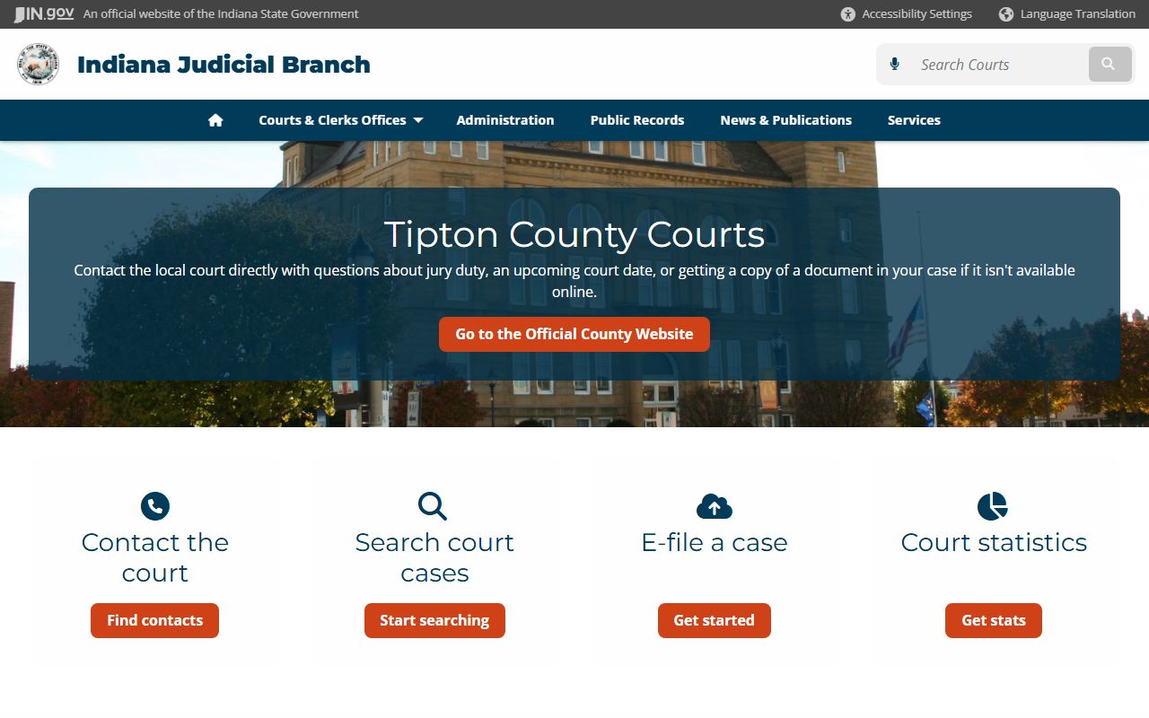 Tipton County Clerk resource for divorce decree records in Tipton County Indiana